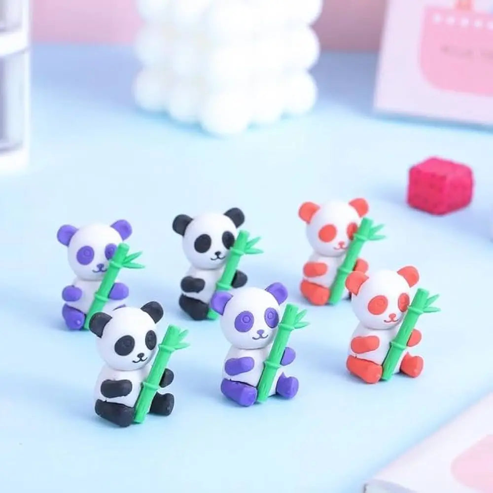 Cute Mini Panda Eraser for Kids