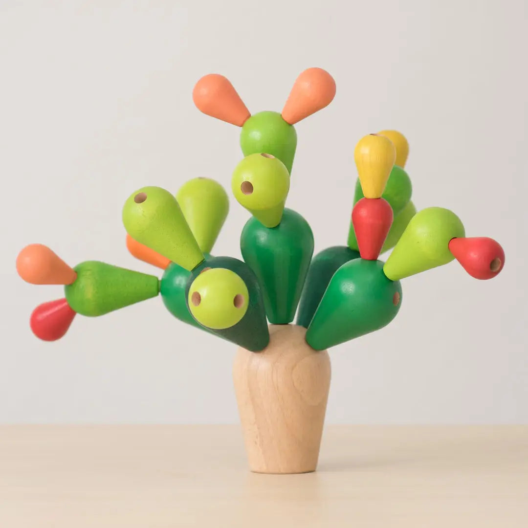 Cactus block puzzle wooden stacking & balancing game