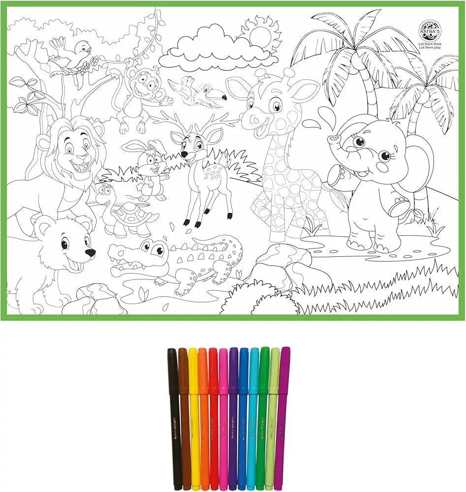 Reusable colouring mat