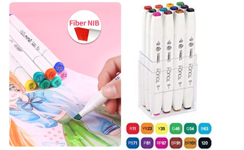Touch cool  Dual tip Marker set -12pc