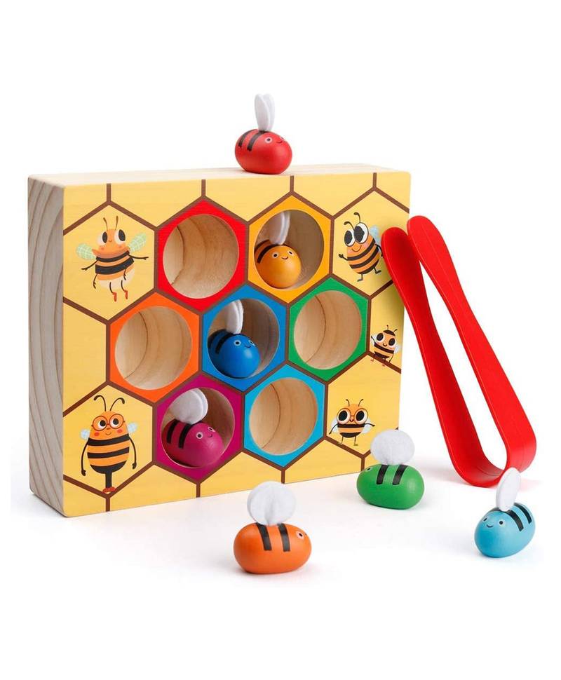 Wooden Bee Catching toy