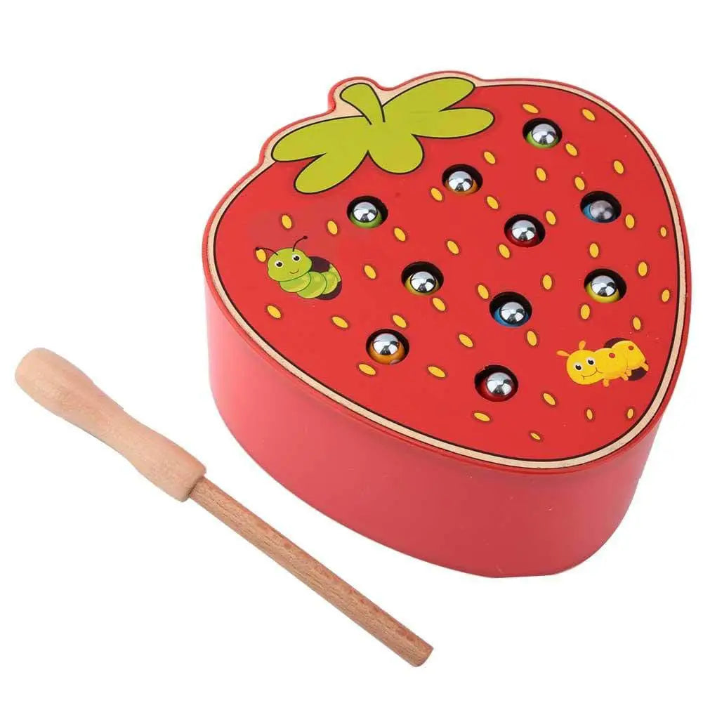 Strawberry Worm Magnet toy